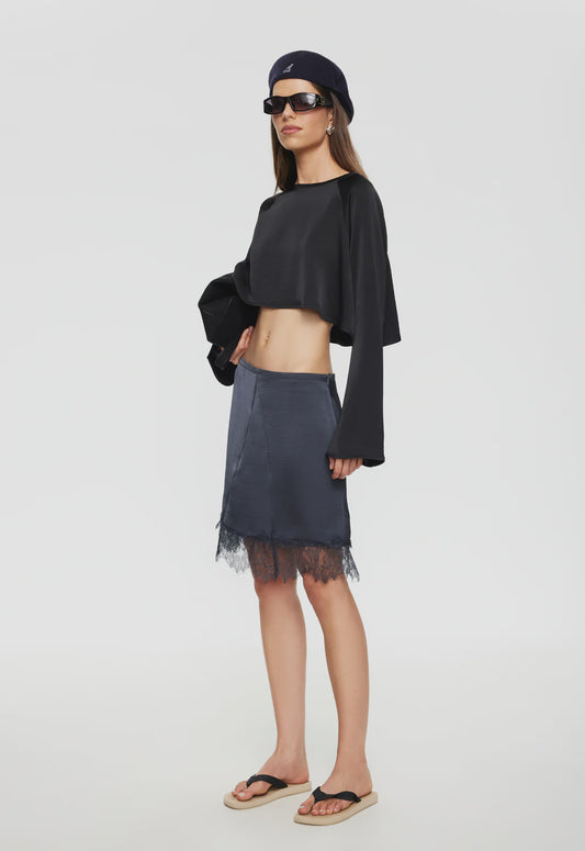SKIN MIDI SKIRT