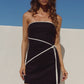 LUNA STRAPLESS MINI DRESS - BLACK