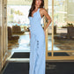 Louisa Frill Trim Maxi Dress - Bluebell