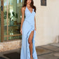 Louisa Frill Trim Maxi Dress - Bluebell