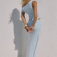MALANI RUCHED MAXI SKIRT - BLUE