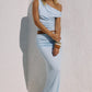 MALANI RUCHED MAXI SKIRT - BLUE