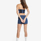CROPPED DENIM CORSET - BLUE