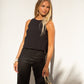 Nour Open Back Singlet - Black