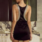 REMY RACERBACK MINI DRESS - BLACK