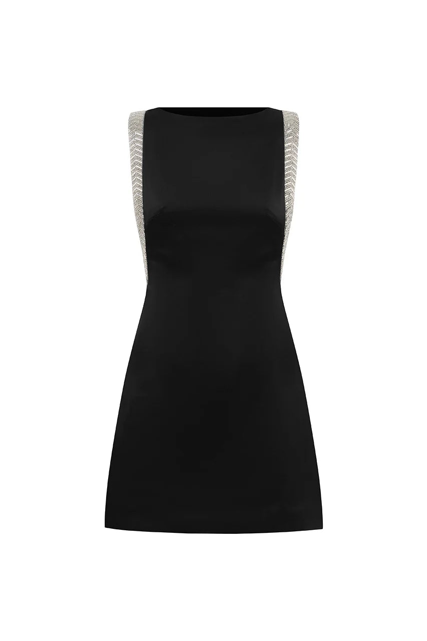 REMY RACERBACK MINI DRESS - BLACK