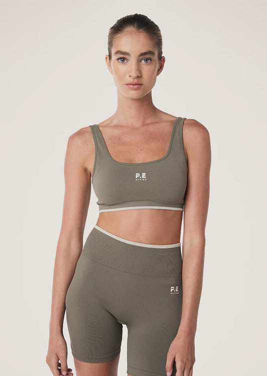 Restore Seamless Scoop Bra - Khaki