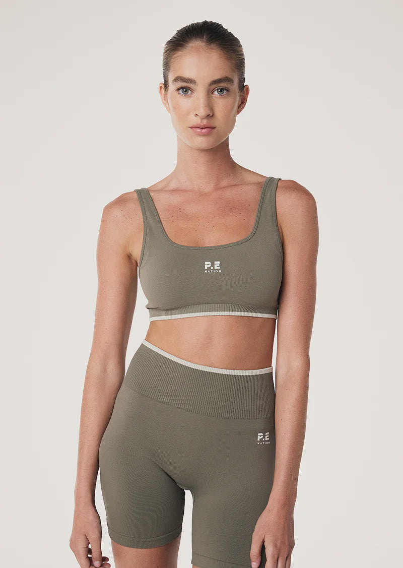 Restore Seamless Scoop Bra - Khaki