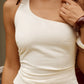 RIHANNA CUT OUT HALTER TOP - CREAM