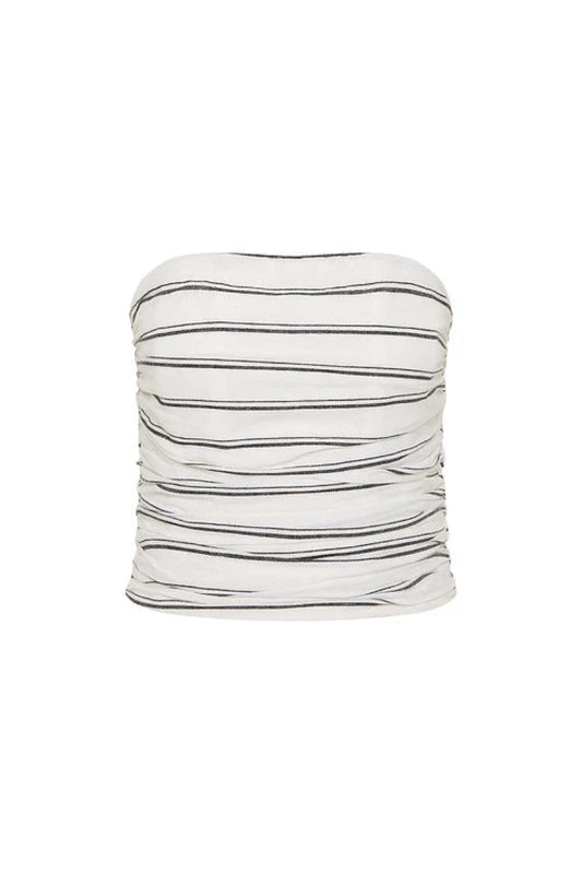 Jane Bustier Noir Stripe