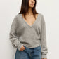 SONIA V NECK - LIGHT GREY