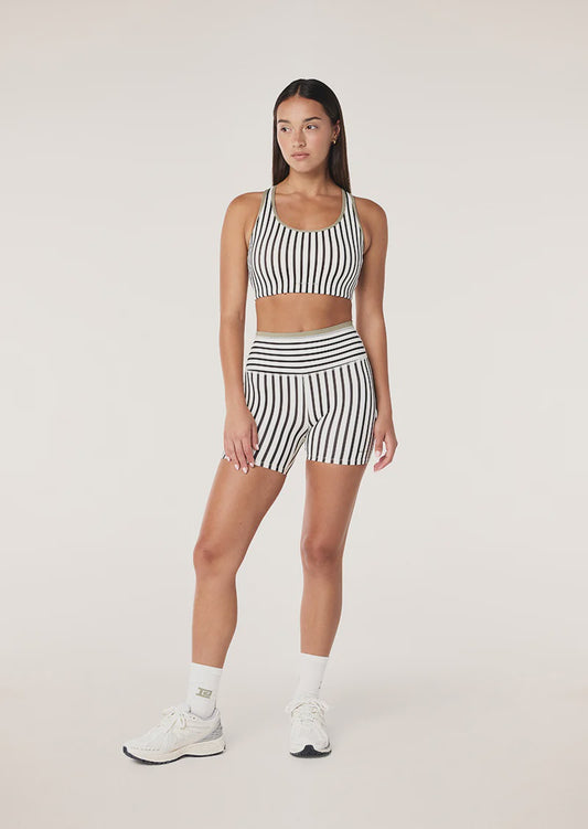Stellar 5" Bike Short - Whisper White Stripe