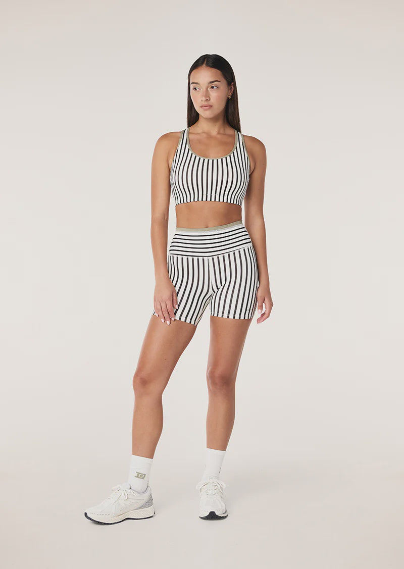 Stellar 5" Bike Short - Whisper White Stripe