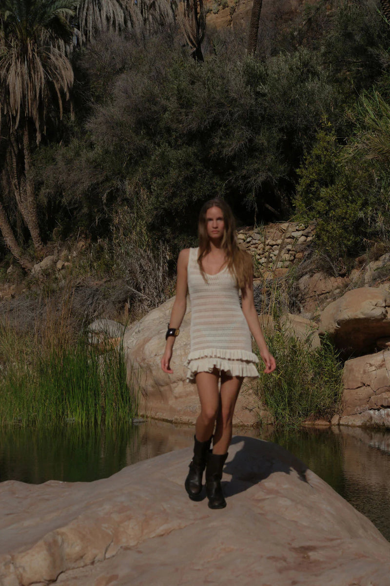 Salma Knit Mini Dress - Shell