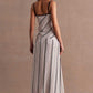 ELEMENTAL COWL DRESS - ECRU / BLACK