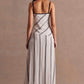 ELEMENTAL COWL DRESS - ECRU / BLACK