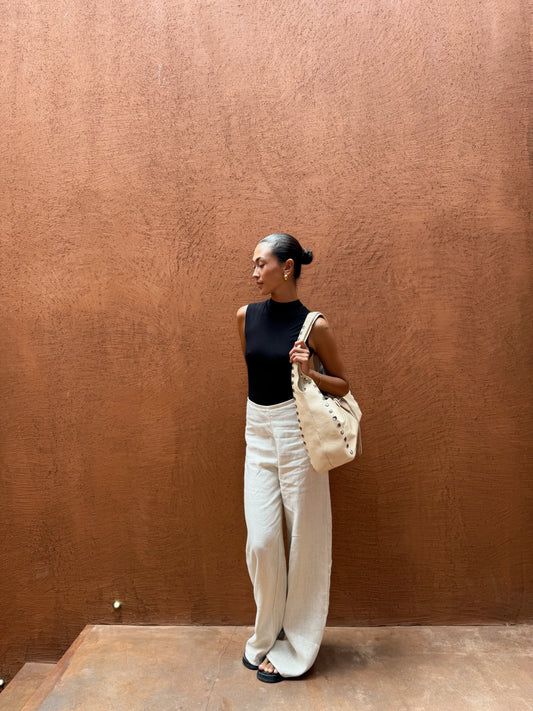 Margot Linen Flare Pant /  Natural