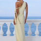 VIOLA ONE SHOULDER MAXI DRESS - BUTTERMILK