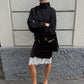 ANCHORED MIDI SKIRT - NOIR