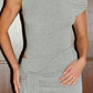 RIAH TIE FRONT MINI DRESS - GREY