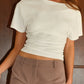 BONNE ONE SHOULDER TOP - WHITE