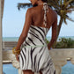 ZANZI HALTER ASYMMETRIC MINI DRESS - CICI WHITE