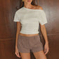 HAMPTON TAILORED SHORTS - BITTER CHOCOLATE