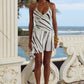ZANZI HALTER ASYMMETRIC MINI DRESS - CICI WHITE