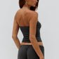 ANJI STRAPLESS TOP - STEEL