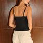 KARLA SWEETHEART CAMISOLE TOP - BLACK