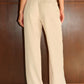 KIKO LOW RISE TAILORED PANTS - VANILLA