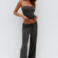 ANJI STRAPLESS TOP - STEEL