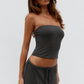 ANJI STRAPLESS TOP - STEEL