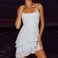 RIVERA ASYMMETRICAL MINI DRESS - BLUE