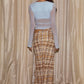 JONI LONG SLEEVE CUTOUT MAXI DRESS - MIST/VINNIE BROWN
