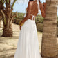 ELIO OPEN BACK HALTER TOP - WHITE