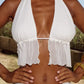 ELIO OPEN BACK HALTER TOP - WHITE