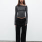 Zinnia Top - Dark Heather Grey