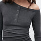 Zinnia Top - Dark Heather Grey