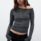 Zinnia Top - Dark Heather Grey