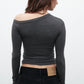 Zinnia Top - Dark Heather Grey