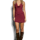 Lucia Mini Skirt - Merlot