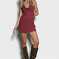 Lucia Mini Skirt - Merlot