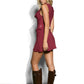 Lucia Mini Skirt - Merlot