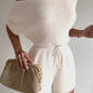 Miami Knit Playsuit - White