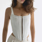 JANE B DENIM CORSET - OFF WHITE