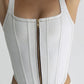 JANE B DENIM CORSET - OFF WHITE