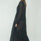 Woman in Bow & Arrow Alice Sheer Maxi Dress Black