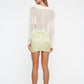 Anja Silk Crinkle Wrap Top / White