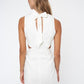 Aria Side Cutout Dress / Chalk